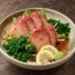 天然ぶりの胡麻醤油和え