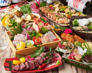 コース ♪【つばきコース】新鮮魚介と和牛イチボを使ったワンランク上のこだわり料理をご賞味あれ！[全8品]２時間飲み放題付き 7000円⇒6000円